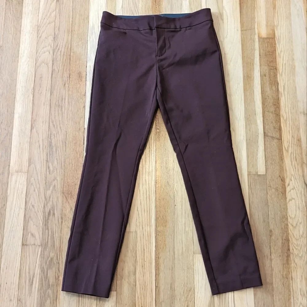 Ecru Red Maroon Wine trouser dress pants